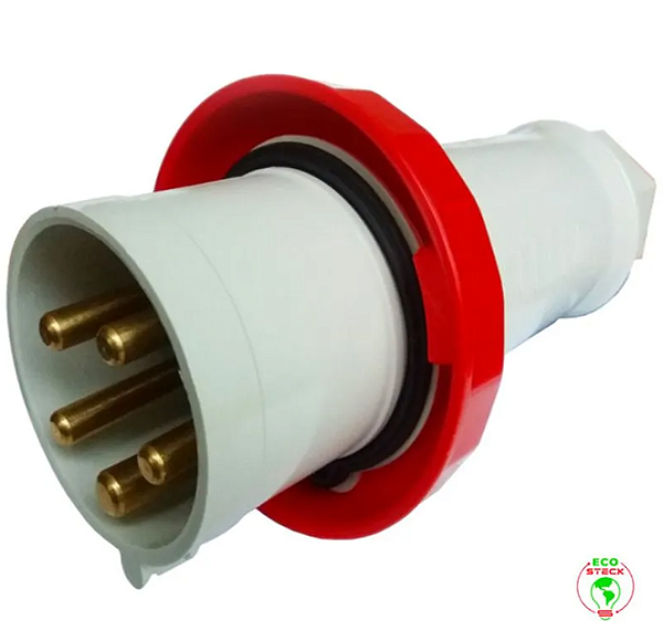 STECK N4576 – Plugue Vermelho 63A 3P+T 380/440V 6H IP67 | Newkon
