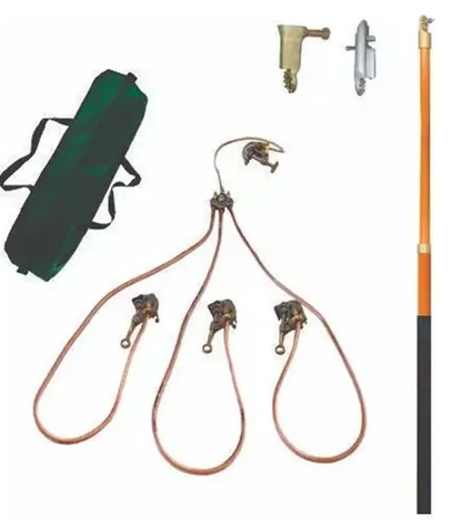 NESFER CJ 455 – Conjunto de Aterramento Temporário 36 kV com Trado (Sistema de Torção)