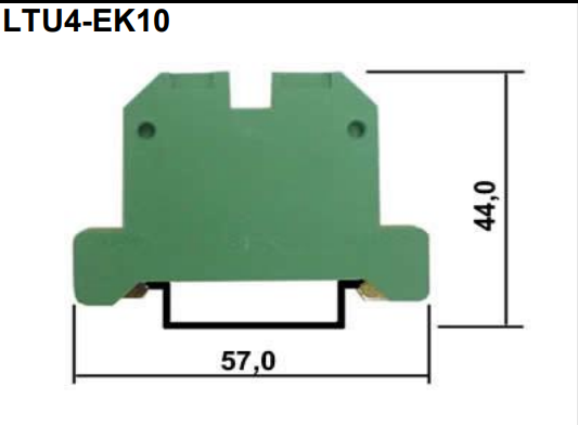 BHS LTU4 10EK – Conector Parafuso de Terra (Verde-Amarelo / 10 mm²)