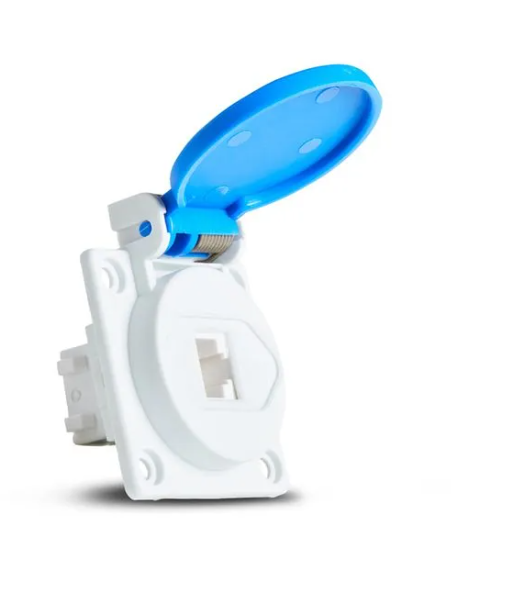 STECK S8642 – Tomada RJ45 Cat 5E com Tampa Azul | Quasar