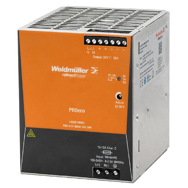 WEIDMULLER Fonte Chaveada PRO ECO 48Vcc 10A 480W 1469610000