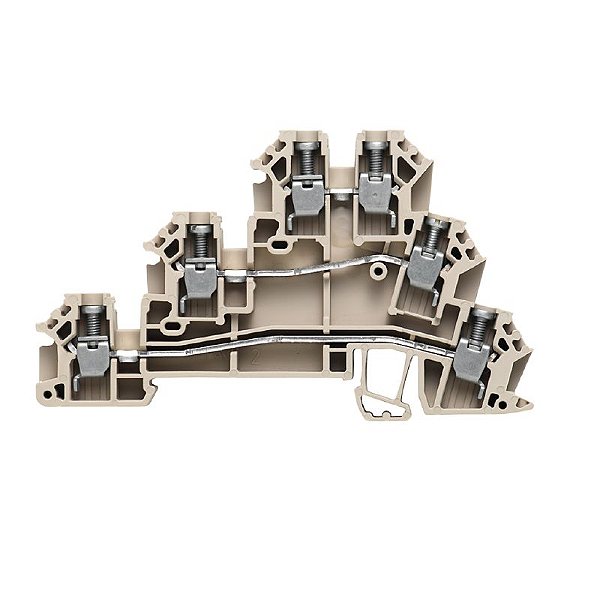 Conector Triplo Parafuso DLD 2.5 Bege para fios de 2,5mm²