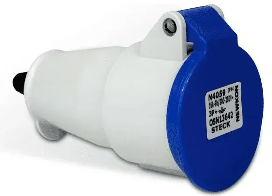 STECK N4059 – Acoplador Azul 3P+T 16A 250V 9H IP44 | Newkon