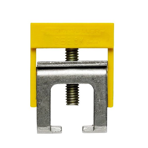 WEIDMÜLLER ZBE 6K GE/GN – Grampo de Conexão Com Capa Verde/Amarelo para Barramento | Seção Transversal Nominal: 6 mm²