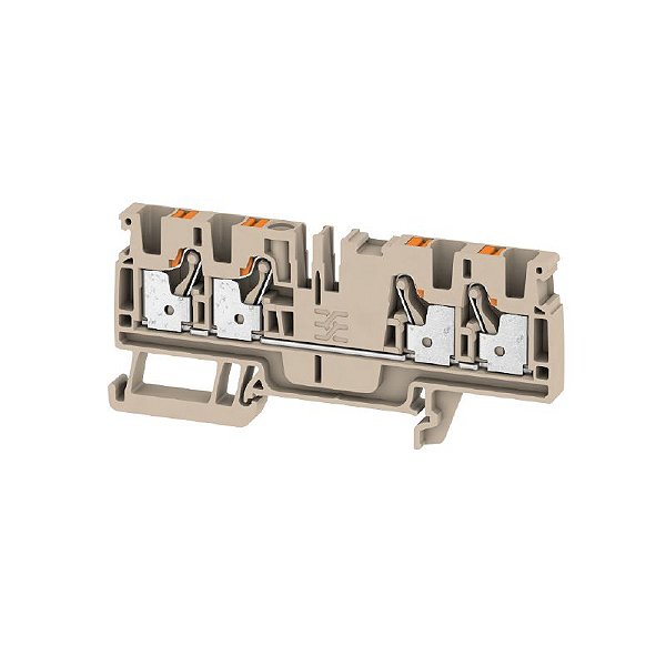 WEIDMÜLLER A4C 4 – Conector de Passagem Bege PUSH-IN 4mm² e 4 conexões