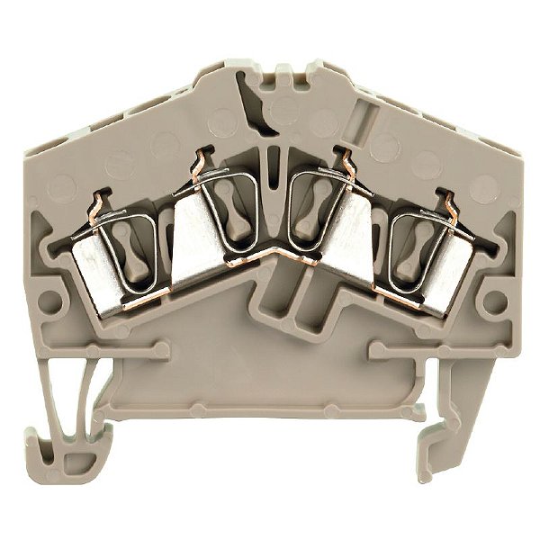 ZDU 2.5-2/4AN  - Conector Mola Bege - 2.5mm² 4 Conexões