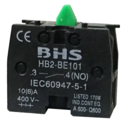 Bloco de Contato 1NA Verde HB2 BE101 P/HB2