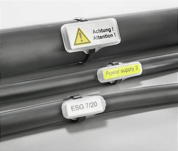 WEIDMÜLLER WKM – Porta Identificação Cristal para Cabos e Feixes | Para Amarração com Abraçadeiras