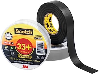 3M™ Fita Isolante Scotch® 33+ Preta – 19 mm x 20 m