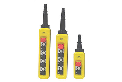 BHS COB-62A – Botoeira Pendente 6 Botões IP65 | 4 Pulsadores + Liga + Desliga