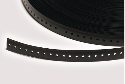 HELLERMANN PF-12MM – Fita Perfurada Preta 12 mm | Rolo com 20 Metros