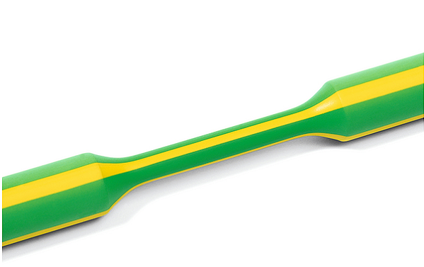 HELLERMANN TFN21 – Tubo Termocontrátil 2:1 Verde/Amarelo | Embalagem em Rolo
