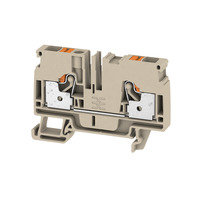 WEIDMÜLLER A2C 6 – Conector de Passagem PUSH-IN 6 mm² 800V 41A Bege -1992110000