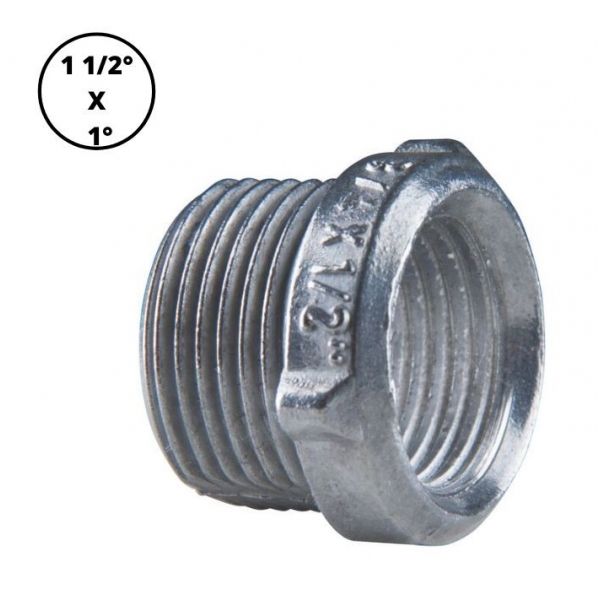TRAMONTINA 56124009 - Bucha de Redução Alumínio BSP 1.1/2" X 1"