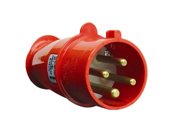 Steck N4076 - Plugue Newkon 3P+T 16A Vermelho 6H IP44 440V