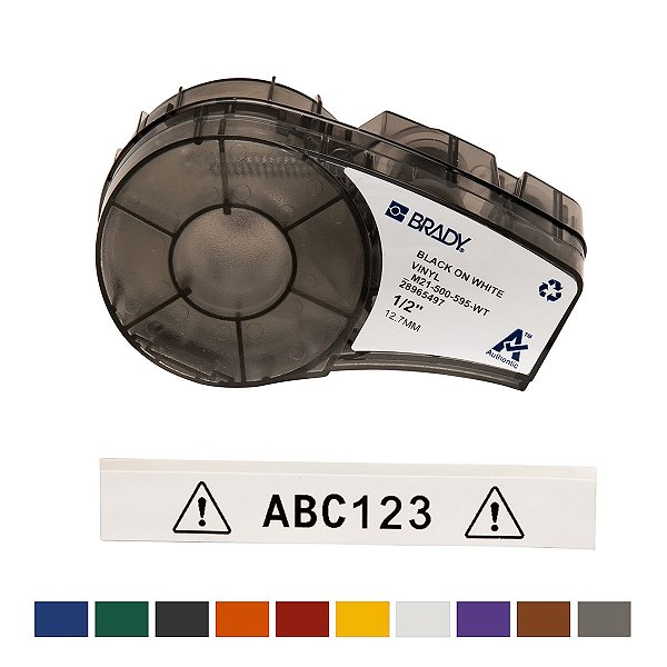 BRADY M21-375-595 – Etiqueta Vinil Adesiva para BMP21/M210/M211 | 9,53mm x 6,4m