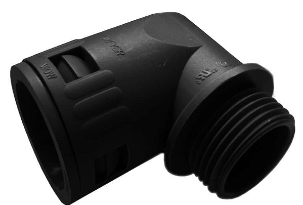 WEYER WQW1-P36B/AD42.5 Terminação Curva 90G Engate Rápido PG36 Preto