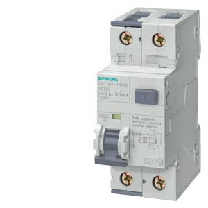 SIEMENS 5SU1354-1KK40 – Disjuntor DR (RCBO) 1P+N 40 A, 30 mA, Curva C, 230 V, 10 kA