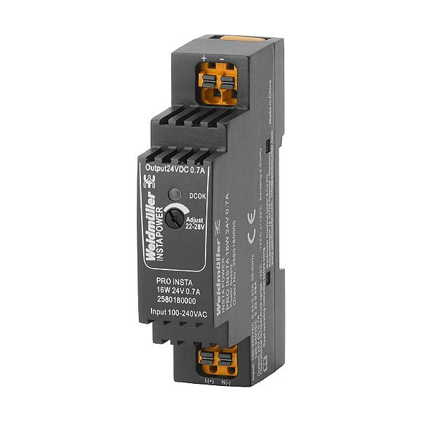 WEIDMULLER Fonte Chaveada PRO INSTA 24VCC 0.7A 16W 2580180000