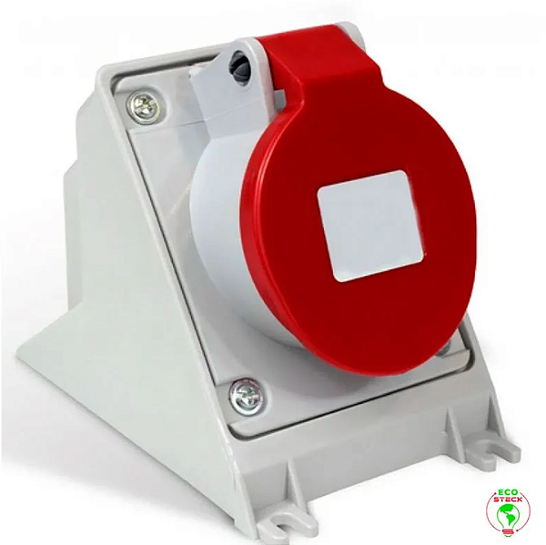 STECK S4506 – Tomada Sobrepor Vermelha 63A 3P+T 380-440V 6H IP67 | Brasilkon