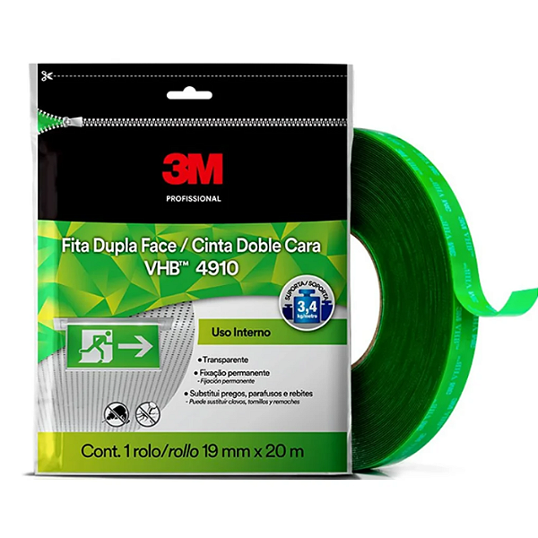 3M™ Fita Dupla Face VHB™ 4910 – 19 mm x 20 m