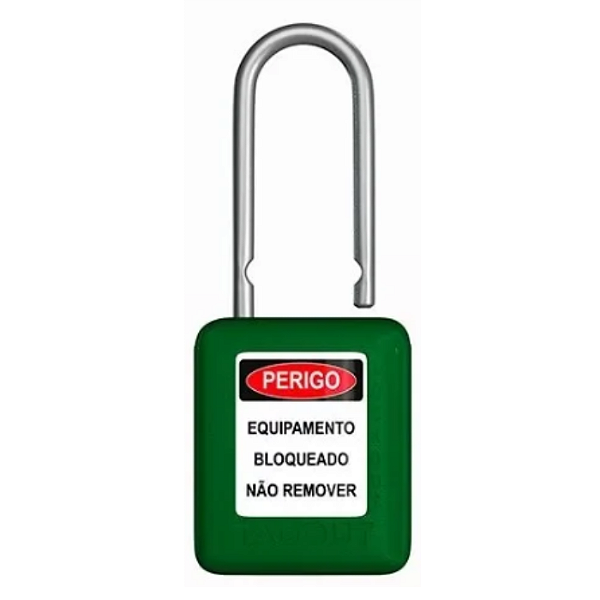 Tagout Cadeado Verde Haste Alumínio  01CH/38MM/CD