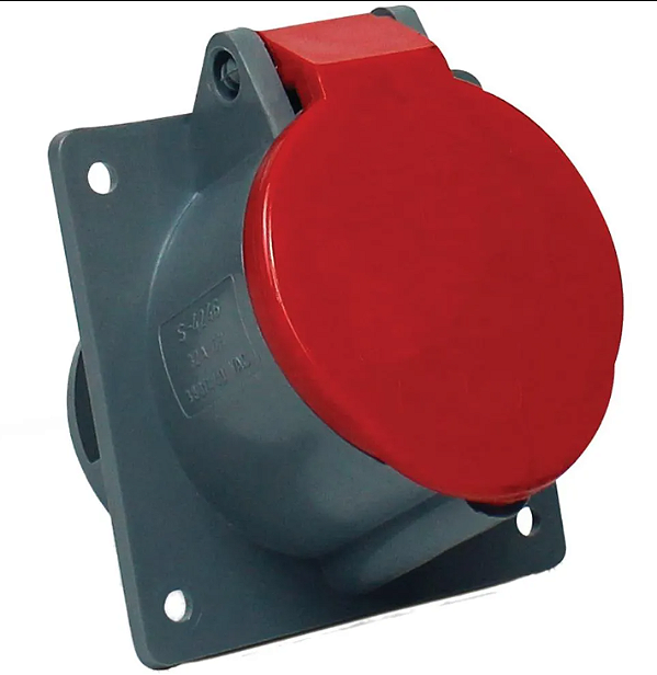 STECK S5246 – Tomada Embutir Vermelha 32A 3P+N+T 380-440V 6H IP44 | Brasilkon