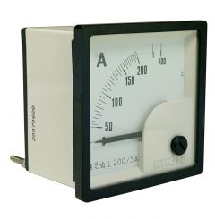 KRON SFA72 – Amperímetro Analógico 72x72 mm p/ TC (75/150/5A)