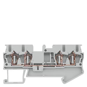 Conector de Mola Fusível Siemens 8WH2004-0AF00 - 4 Pontos - 2,5 mm² - Cinza