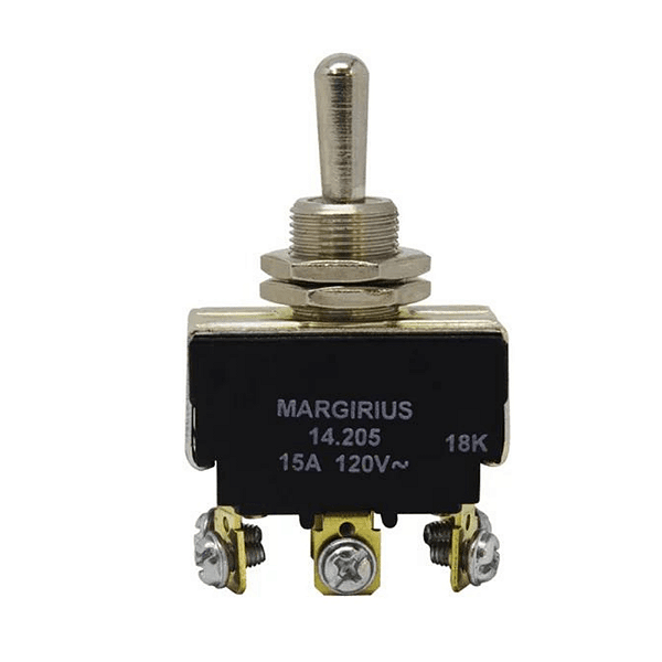 MARGIRIUS Chave Interruptora Bipolar 15A – 3 Posições (On/Off/On)