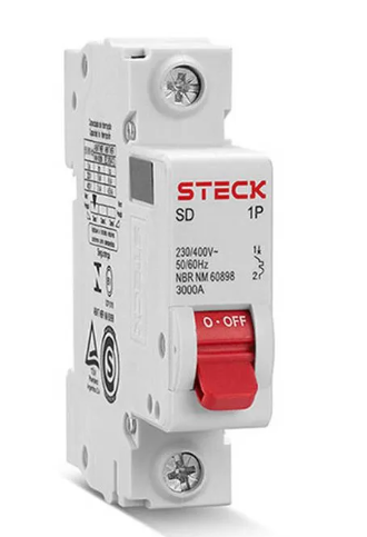 STECK SDD61C40 – Disjuntor Monopolar 40A Curva C 3kA 230/440V