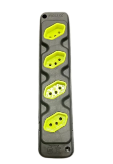 ES TV-4P – Tomada Barra Quadrupla 2P 10A/20A | 250V Preto