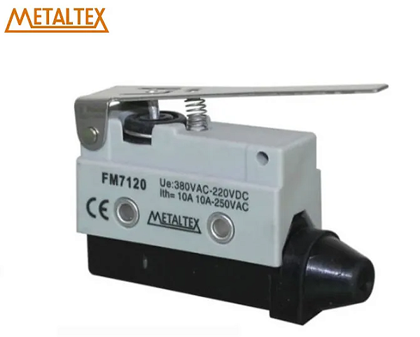 METALTEX FM7120 – Chave Fim de Curso com Atuador de Alavanca Longa (IP65)