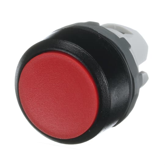 ABB MP1-10R – Cabeçote para Botão de Pressão Vermelho, Momentâneo, Aro Preto