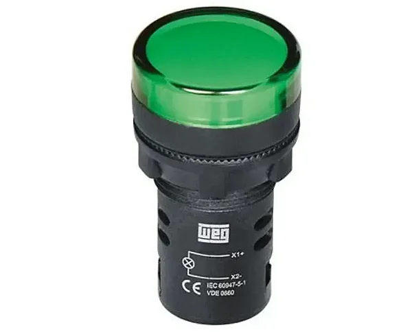 WEG CEW-SM2-C14 Sinaleiro Monobloco LED Verde 110VDC