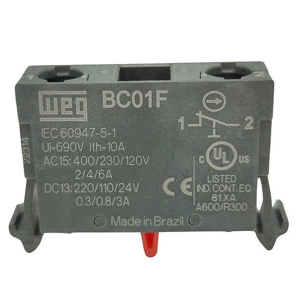 WEG BC01F-CSW 1NF Bloco de Contato Auxiliar