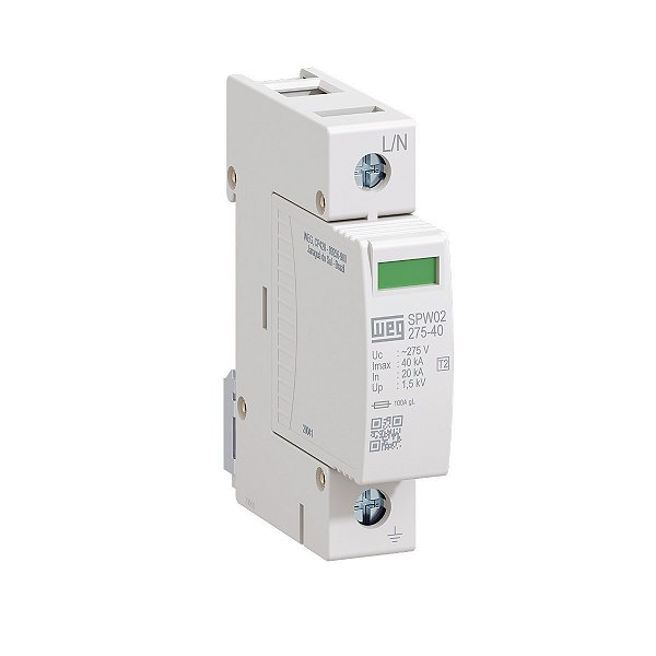WEG SPW02-275-40 Protetor Surtos DPS Classe II 40KA 275V 1P