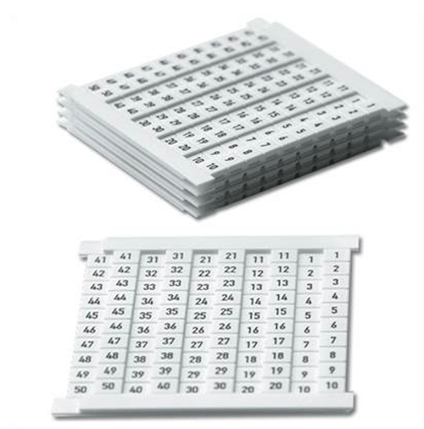 Dekafix FWZ 5/5 – Identificador de Borne Horizontal (Cartela com 50 tags)