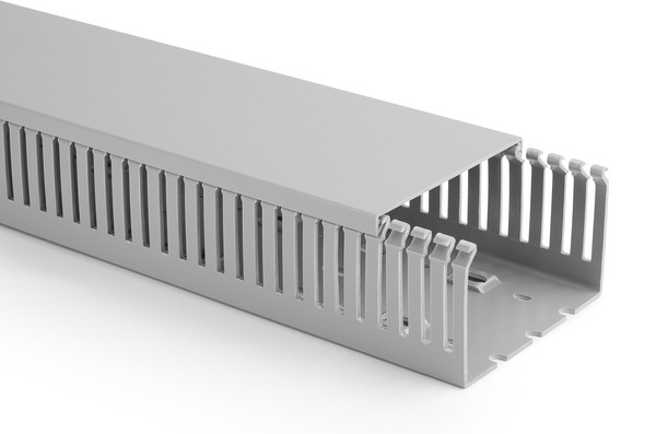 HELLERMANN HTWD-PN-25X80 Canaleta PVC Cinza Barra com 2 Metros