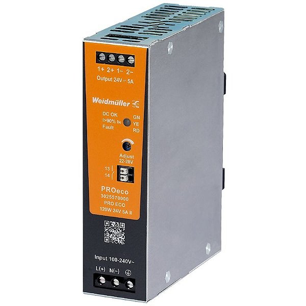 WEIDMULLER Fonte Chaveada PRO ECO 24VCC 5A 120W II 3025570000