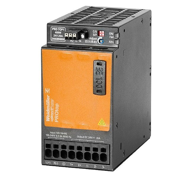 WEIDMULLER Fonte Chaveada PRO TOP1 48VCC 10A 480W 2467030000