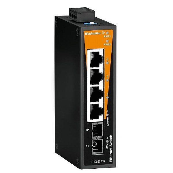 WEIDMULLER Switch não Gerenciável IE-SW-BL05-4TX-1SC 5 Portas 1240890000