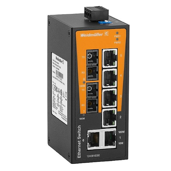 WEIDMULLER Switch não Gerenciável IE-SW-BL08-6TX-2SC 8 Portas 1240910000