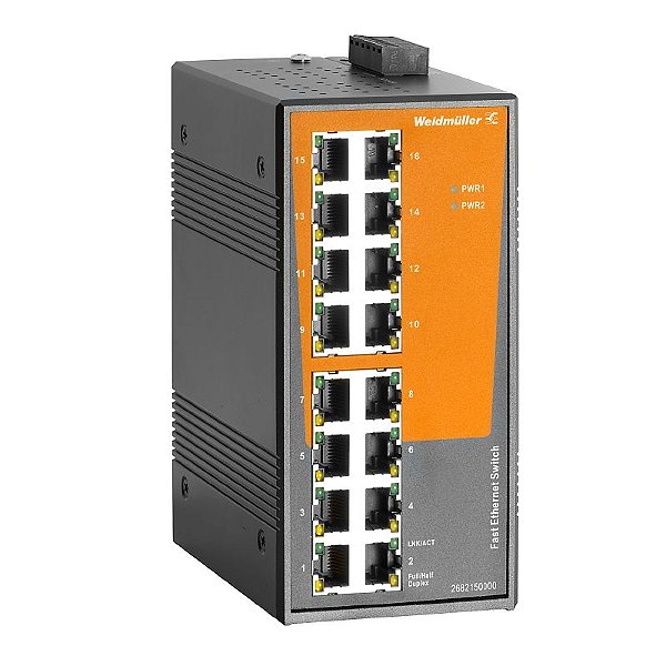 WEIDMULLER Switch não Gerenciável IE-SW-EL16-16TX 16 Portas 2682150000