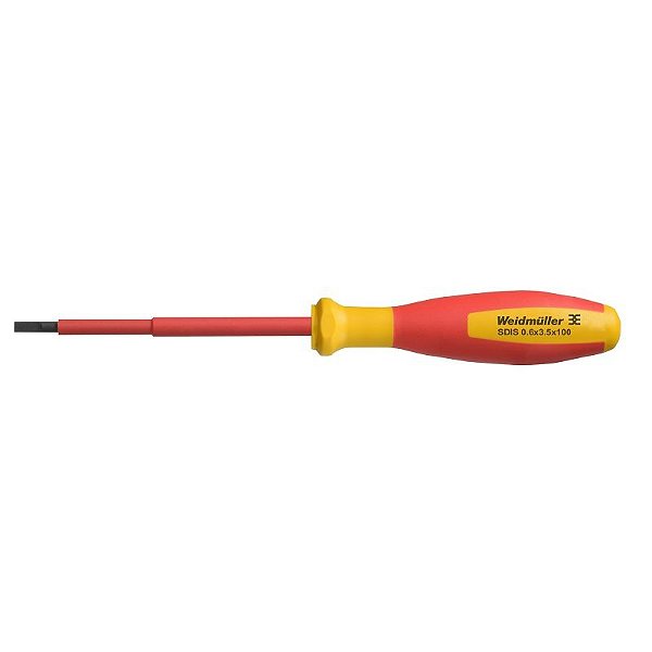 WEIDMULLER SDIS 0.6x3.5x100 – Chave de Fenda Isolada VDE 3.5mm
