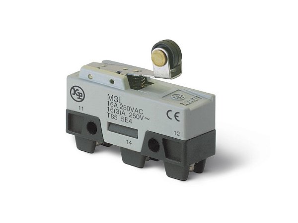 KAP M3L – Microrruptor Básico 16 A, Alavanca Curta c/ Rolete