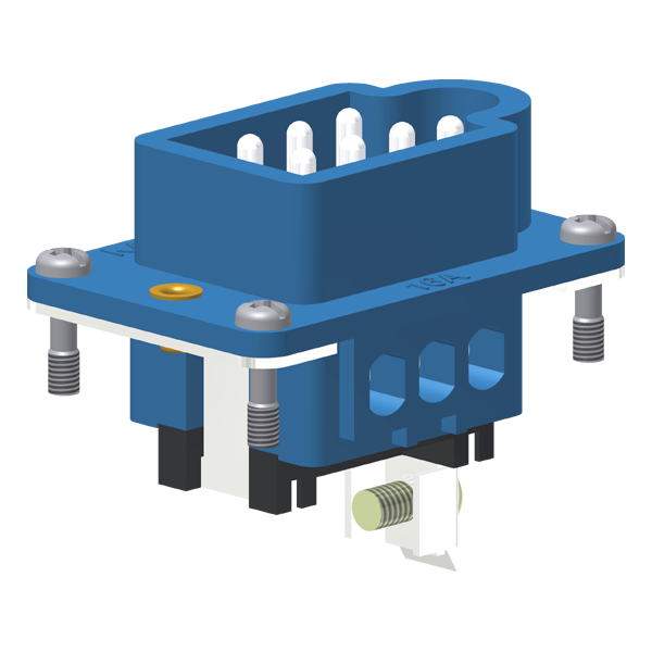 KAP PB06M – Contato Macho 6 Polos 16A com Pino Terra e Conexão por Parafuso