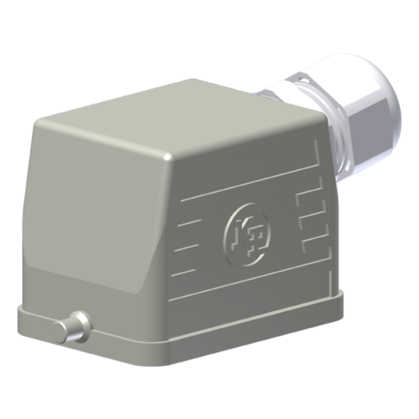 KAP PB06L – Carcaça Metálica para Conector Multipolar 6 Polos com Saída Lateral PG13,5 e Fixação por 1 Alavanca | Padrão EN