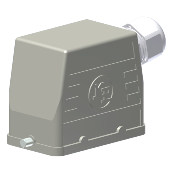 KAP PBP10L – Carcaça Metálica para Tomada Multipolar 10 Polos, Saída Lateral PG16 | Padrão EN