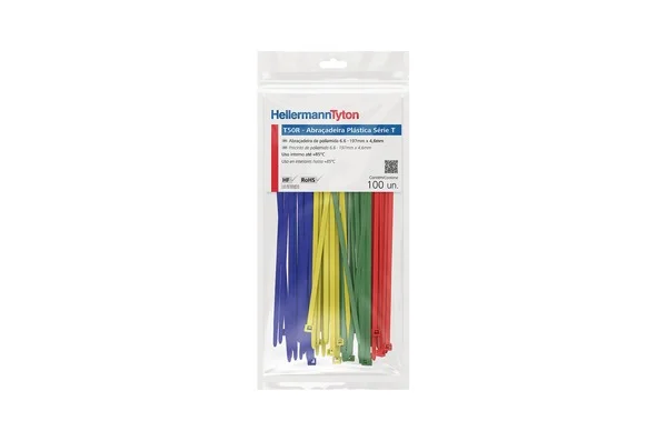 HELLERMANNTYTON T-Series – Abraçadeiras de Nylon Mix de Cores